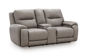Real Moments Power Reclining Loveseat with Audio Seating