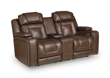 Mestrino Power Reclining Loveseat with Fridge Cooler