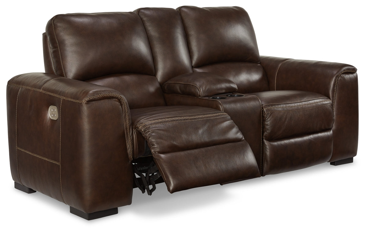 Alessandro Power Reclining Loveseat with Console