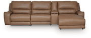 DeepWakes 4-Piece Reclining Sectional with Chaise and Storage Console