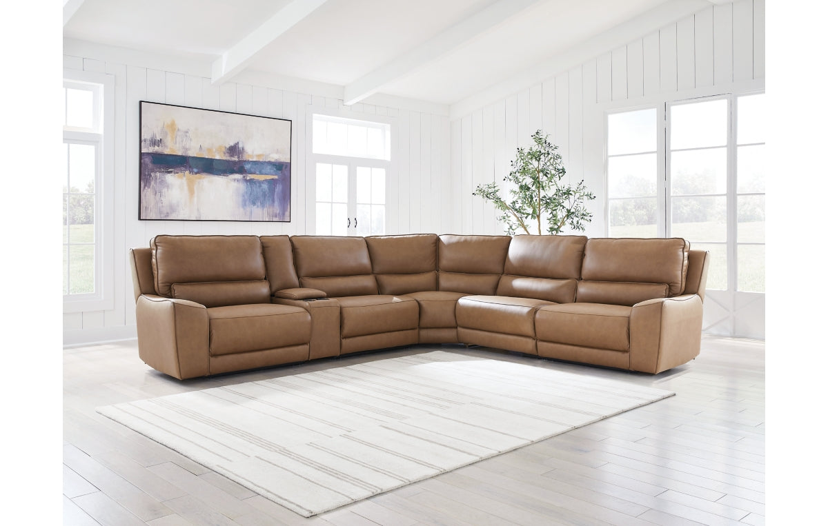 DeepWakes 6-Piece Reclining Sectional with Storage Console