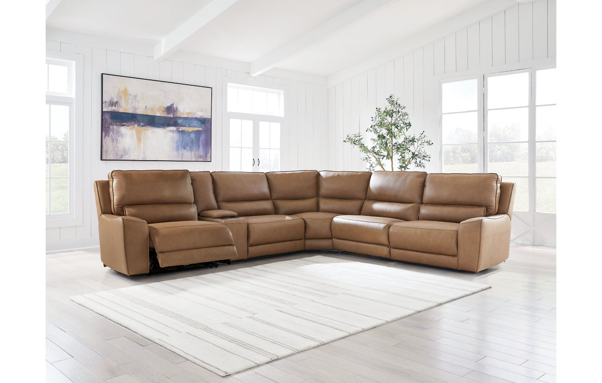 DeepWakes 6-Piece Reclining Sectional with Storage Console