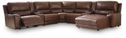 DeepWakes 7-Piece Reclining Sectional with Chaise and Storage Consoles