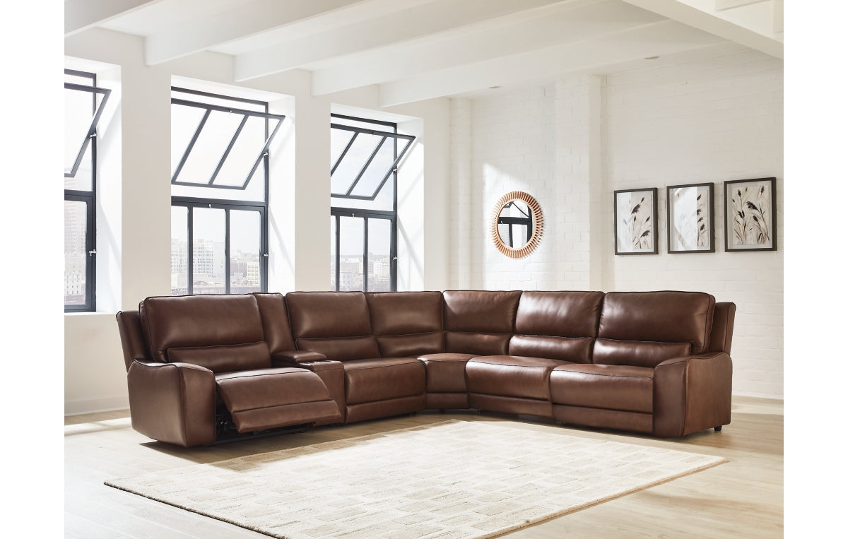 DeepWakes 6-Piece Reclining Sectional with Storage Console