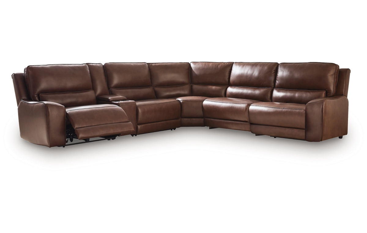 DeepWakes 6-Piece Reclining Sectional with Storage Console