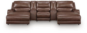 DeepWakes 5-Piece Reclining Sectional with Double Chaise and Storage Consoles