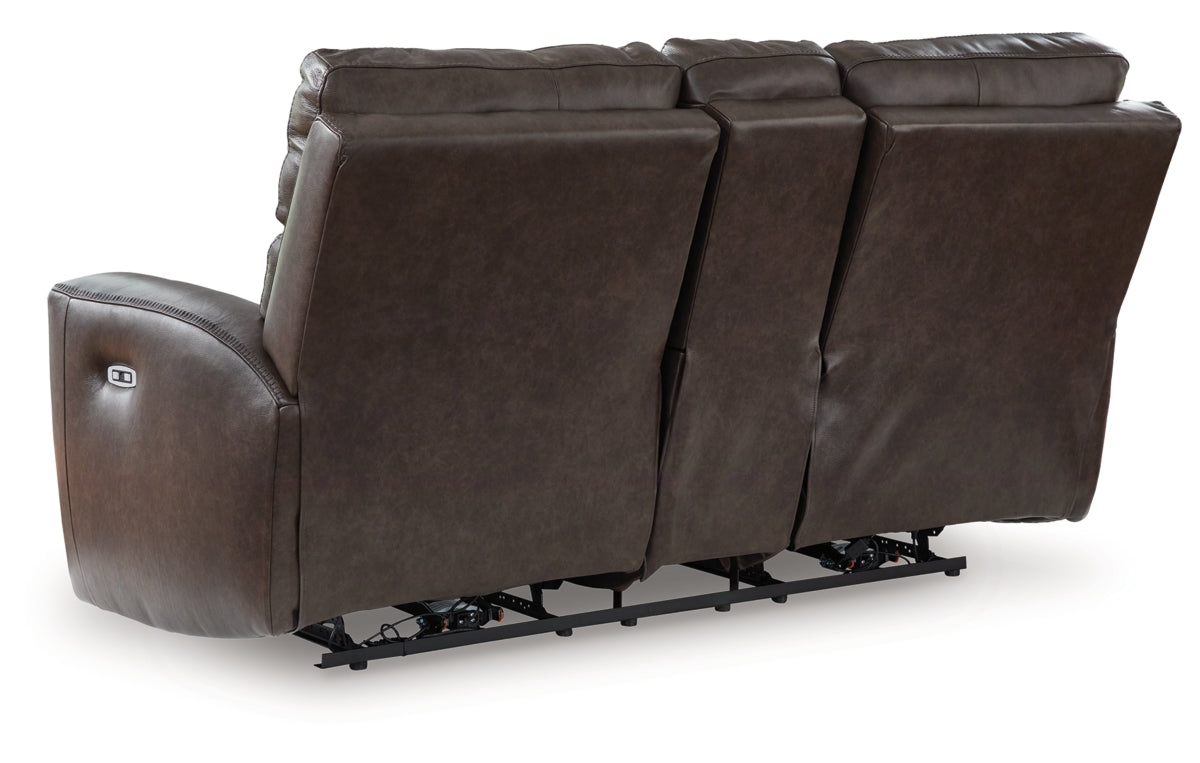Crossplex Power Reclining Loveseat with Console