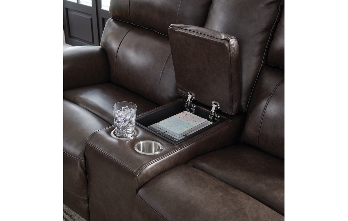 Crossplex Power Reclining Loveseat with Console