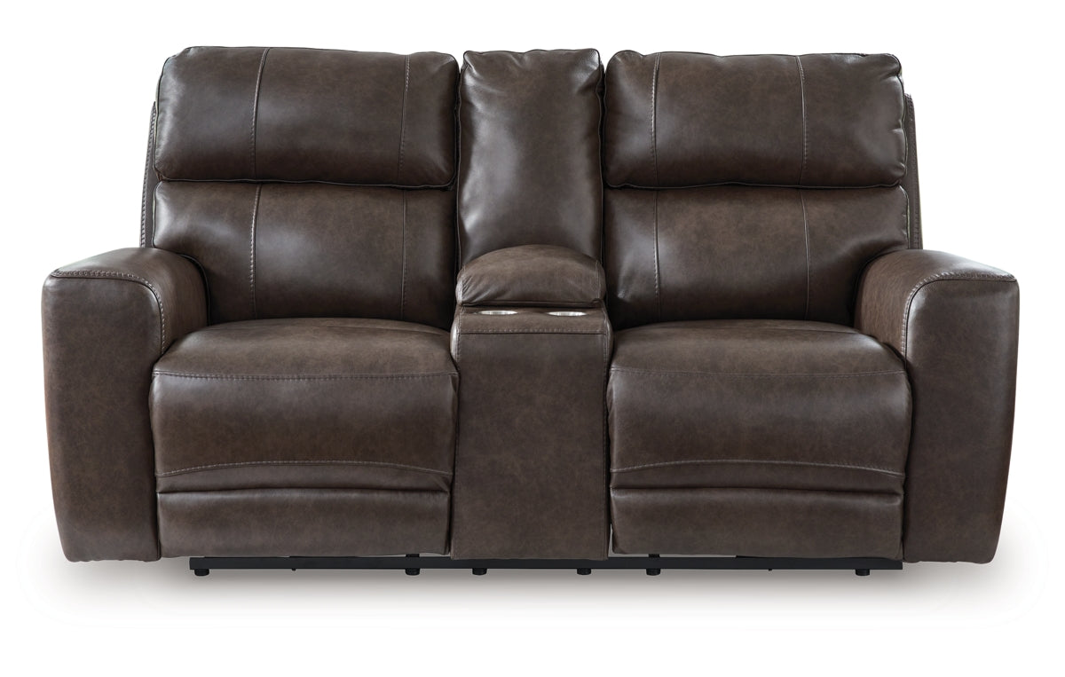 Crossplex Power Reclining Loveseat with Console