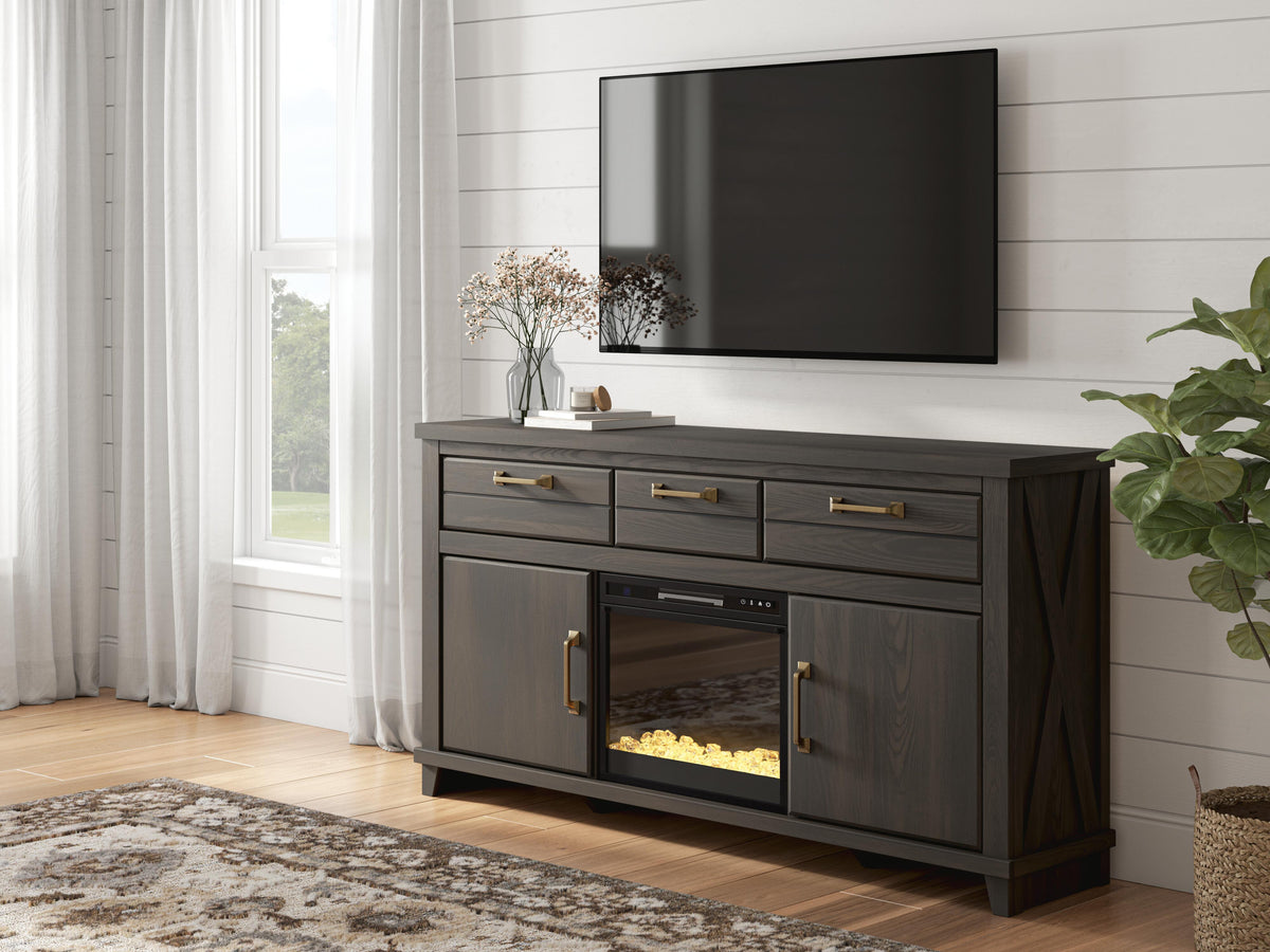 Brazen Valley 71" TV Stand with Electric Fireplace