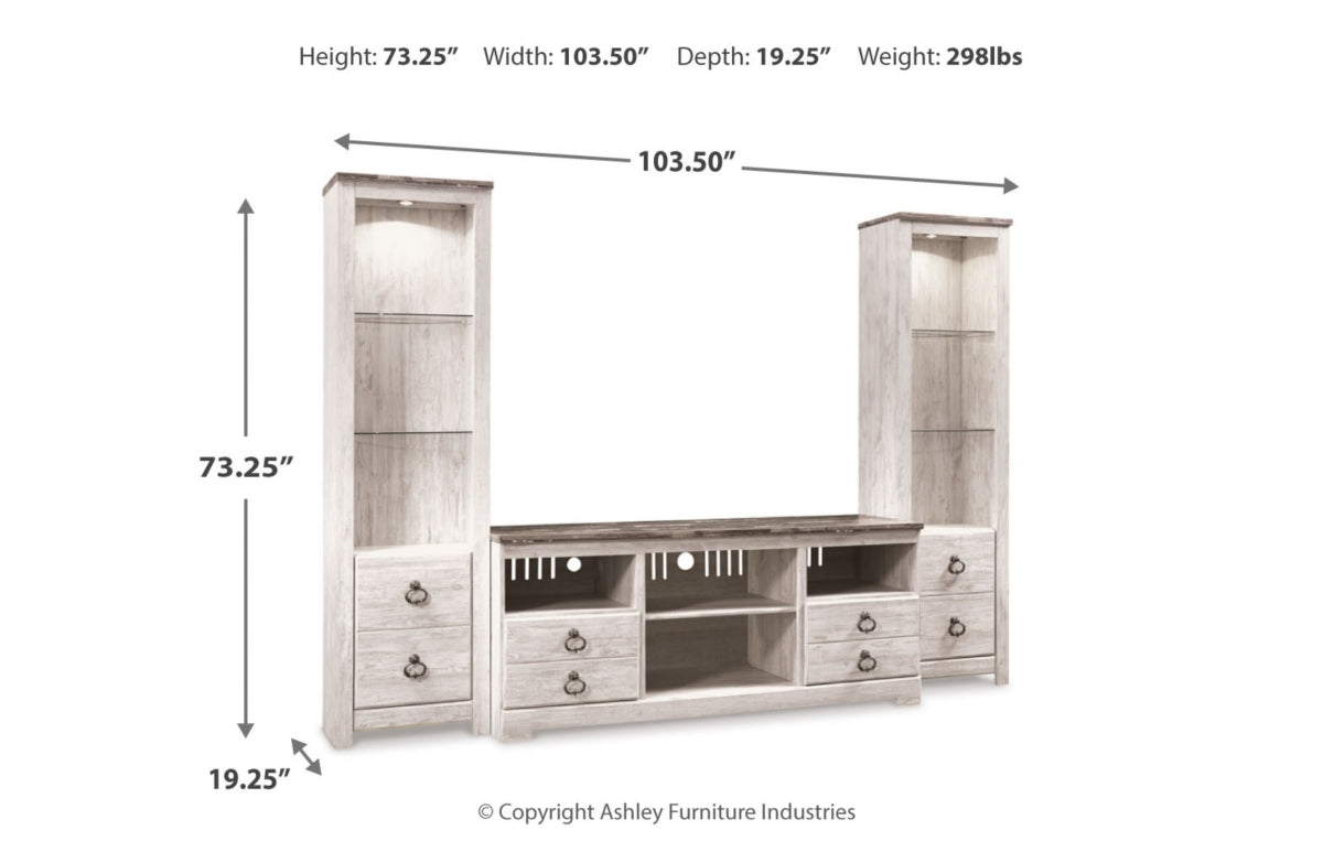 Willowton 3-Piece Entertainment Center