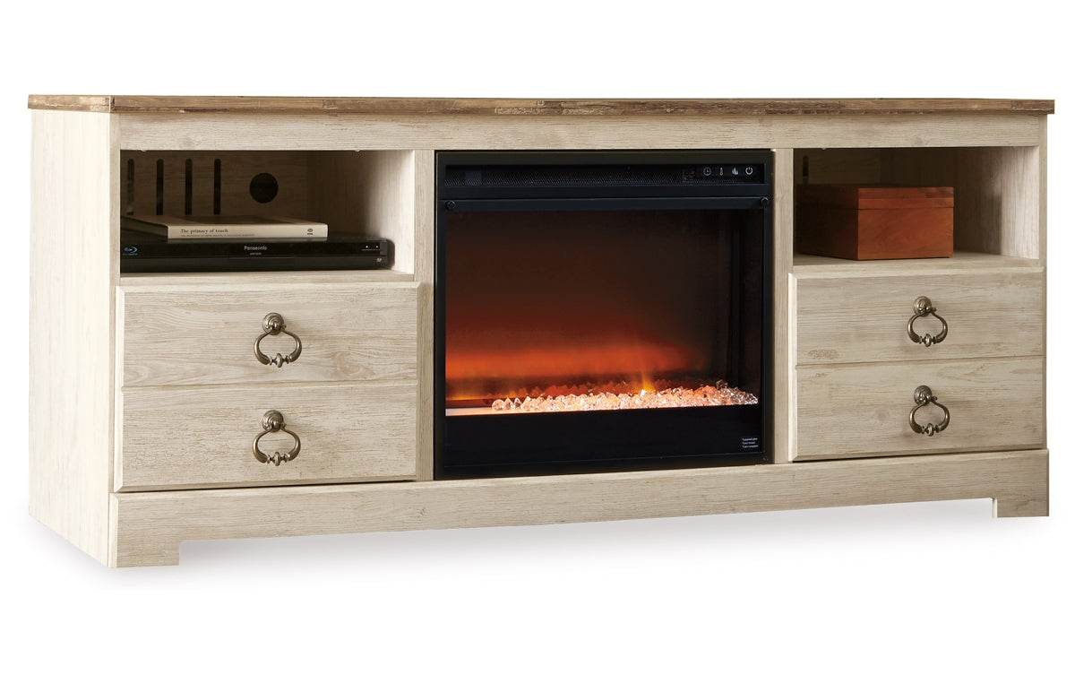 Willowton 64" TV Stand with Electric Fireplace