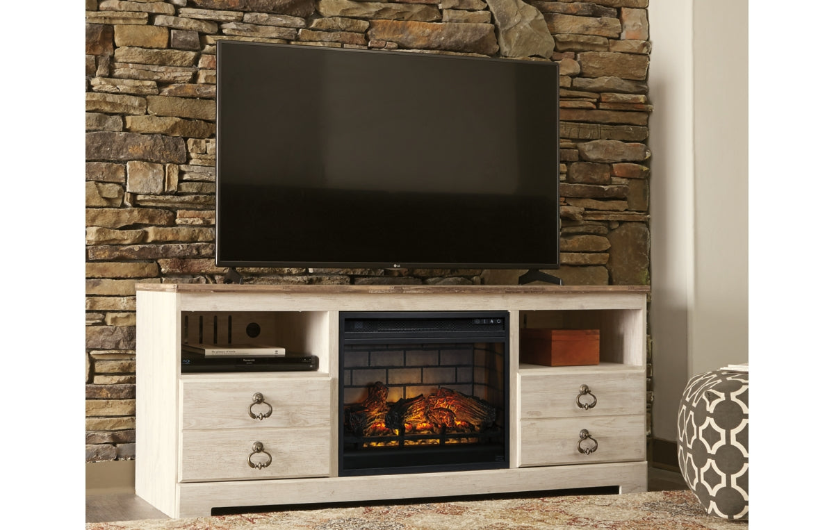 Willowton 64" TV Stand with Electric Fireplace