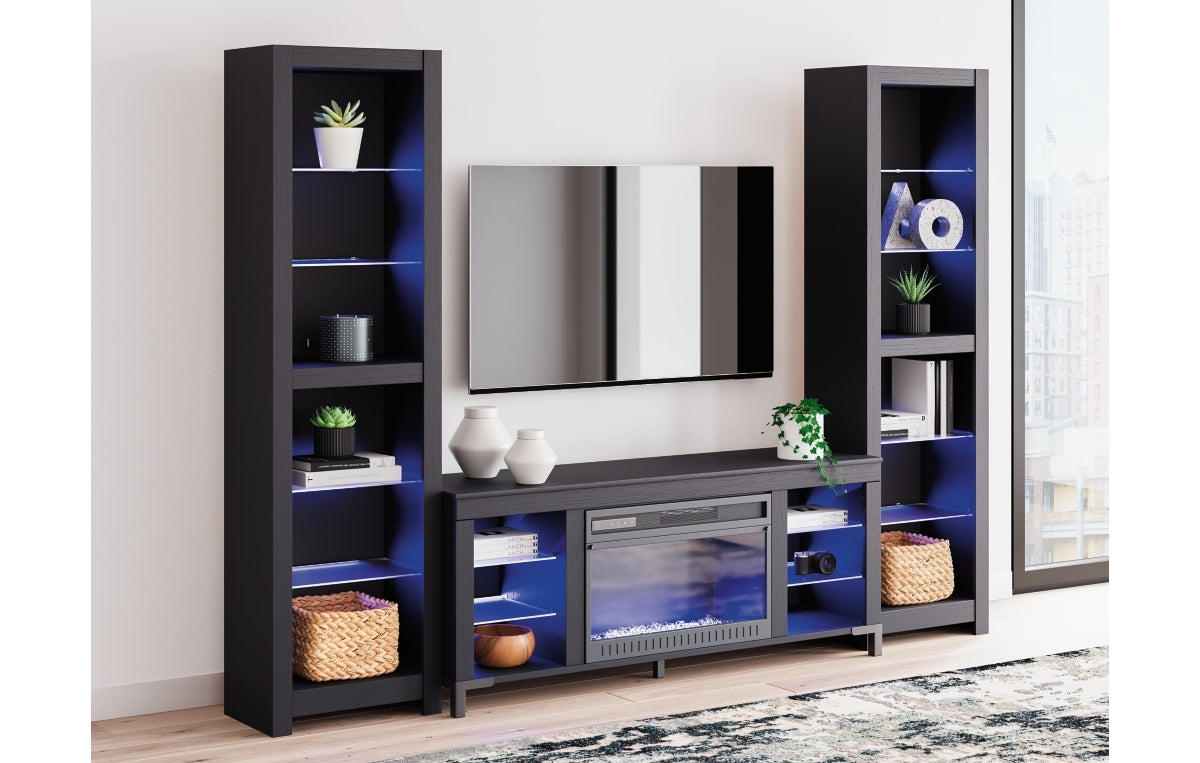 Cayberry 3-Piece Entertainment Center with Electric Fireplace