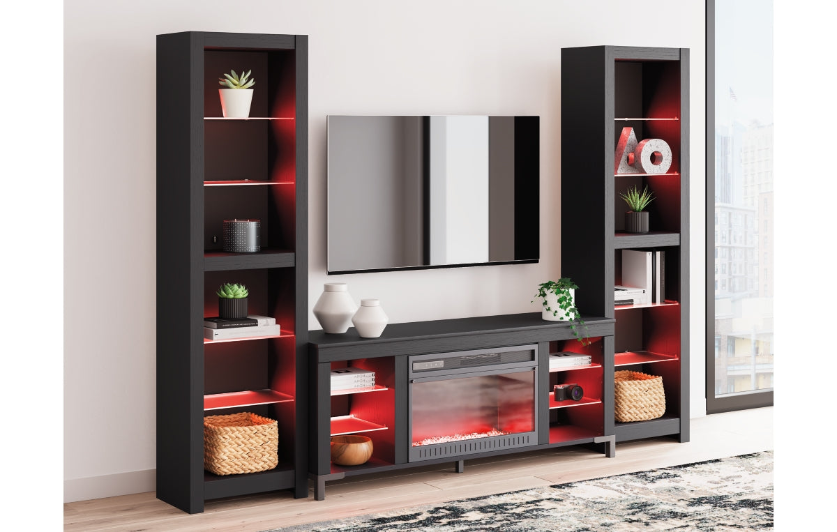 Cayberry 3-Piece Entertainment Center with Electric Fireplace