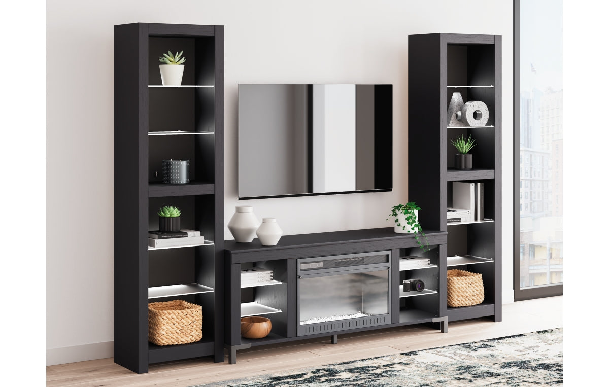 Cayberry 3-Piece Entertainment Center with Electric Fireplace