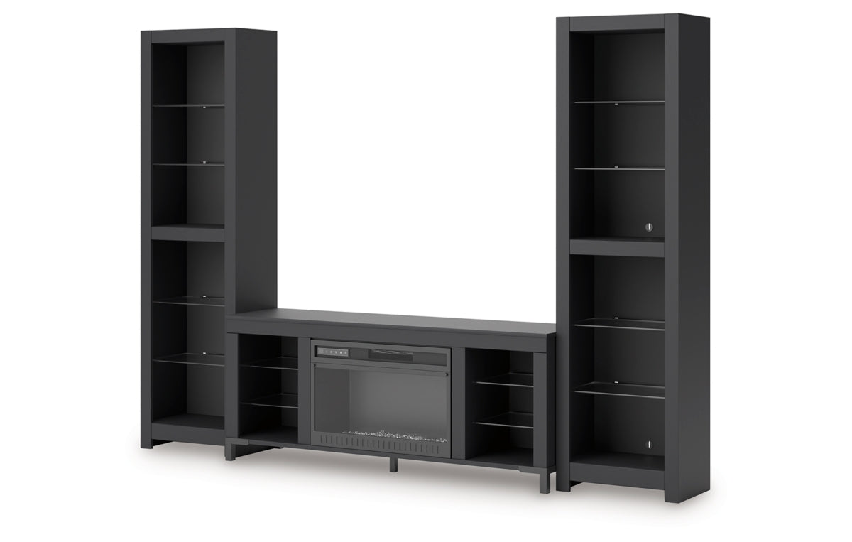 Cayberry 3-Piece Entertainment Center with Electric Fireplace