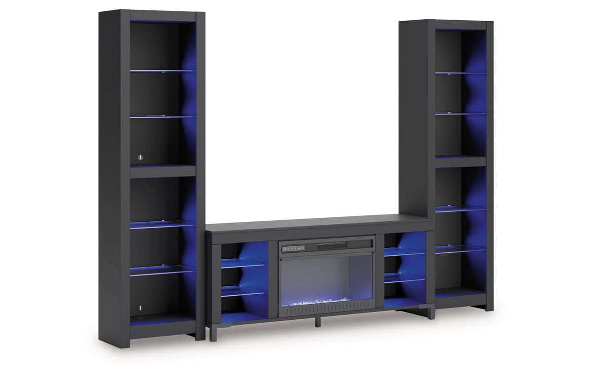 Cayberry 3-Piece Entertainment Center with Electric Fireplace