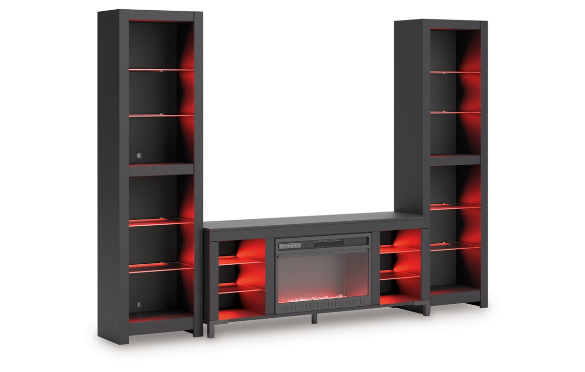 Cayberry 3-Piece Entertainment Center with Electric Fireplace