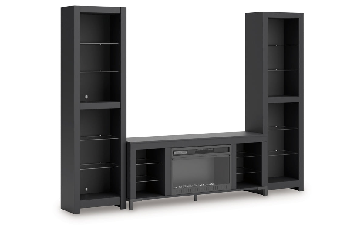 Cayberry 3-Piece Entertainment Center with Electric Fireplace