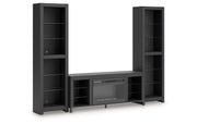 Cayberry 3-Piece Entertainment Center with Electric Fireplace