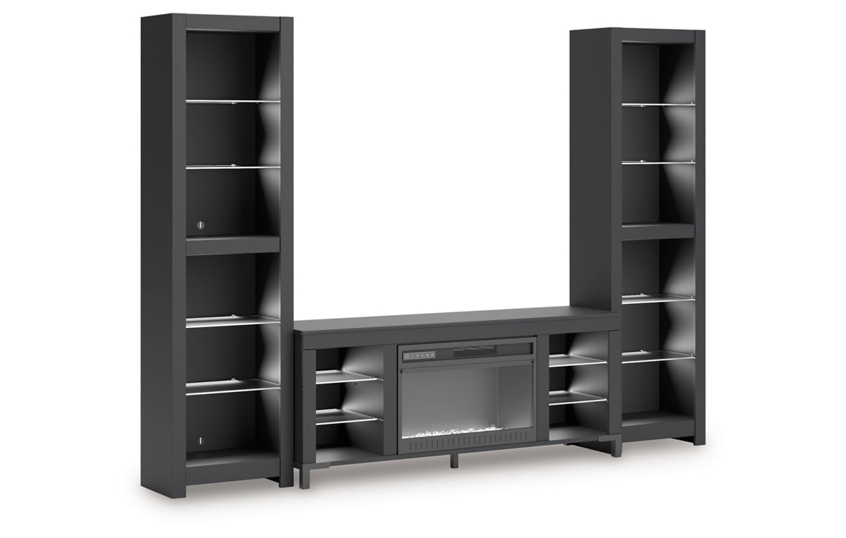 Cayberry 3-Piece Entertainment Center with Electric Fireplace