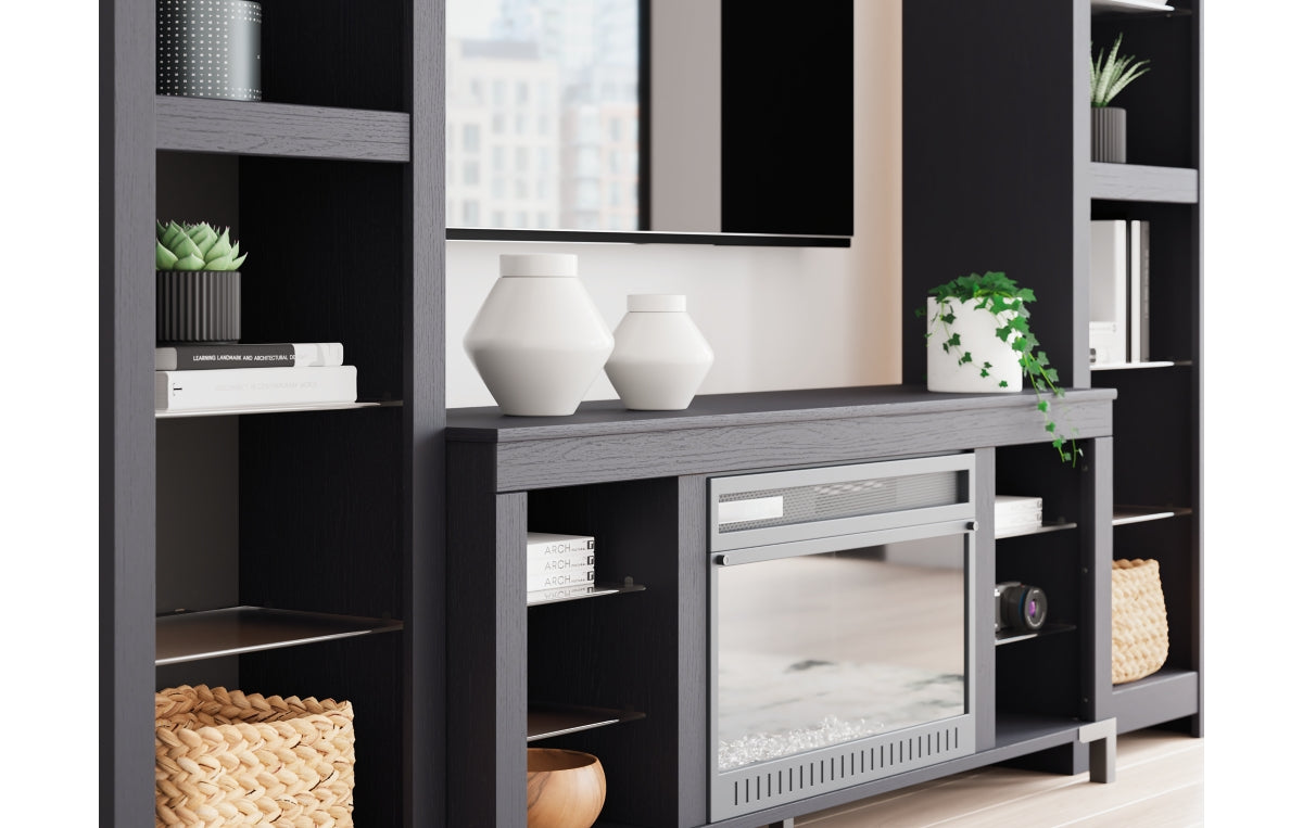 Cayberry 3-Piece Entertainment Center with Electric Fireplace
