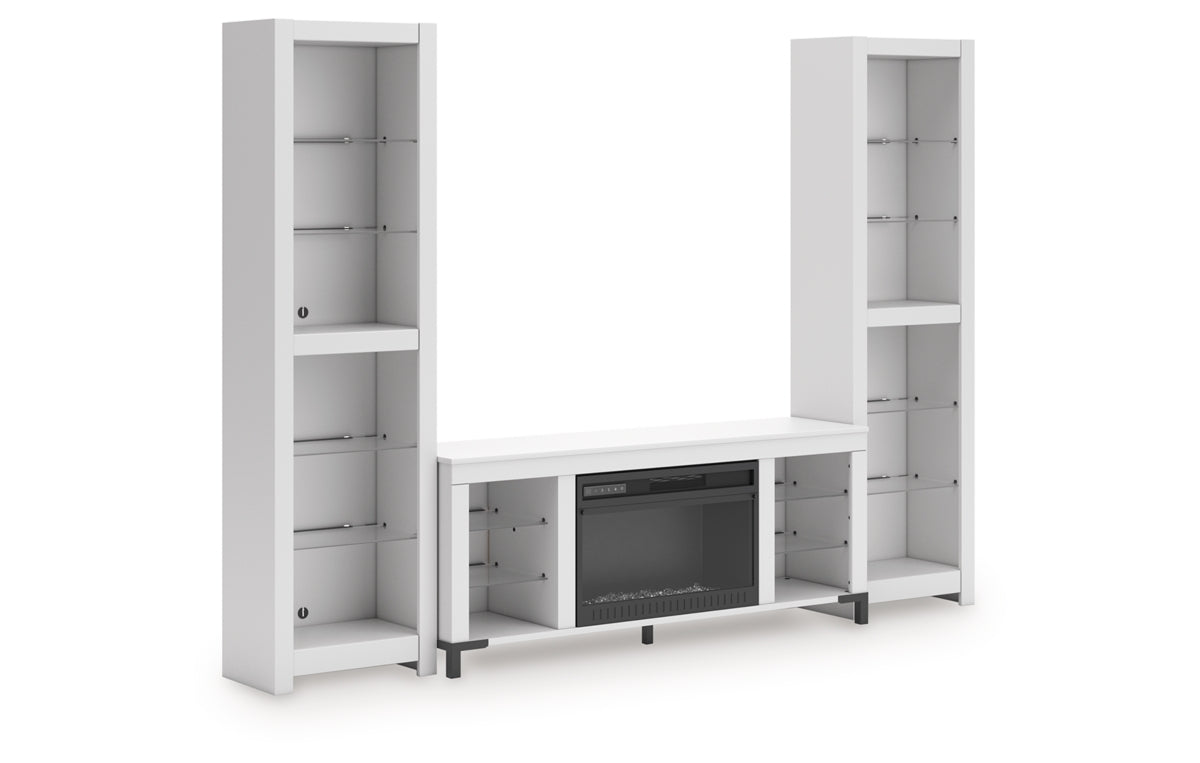 Brollevi 3-Piece Entertainment Center with Fireplace