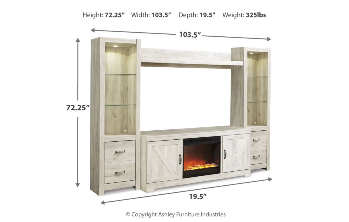 Bellaby 4-Piece Entertainment Center with Fireplace