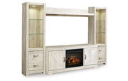 Bellaby 4-Piece Entertainment Center with Electric Fireplace
