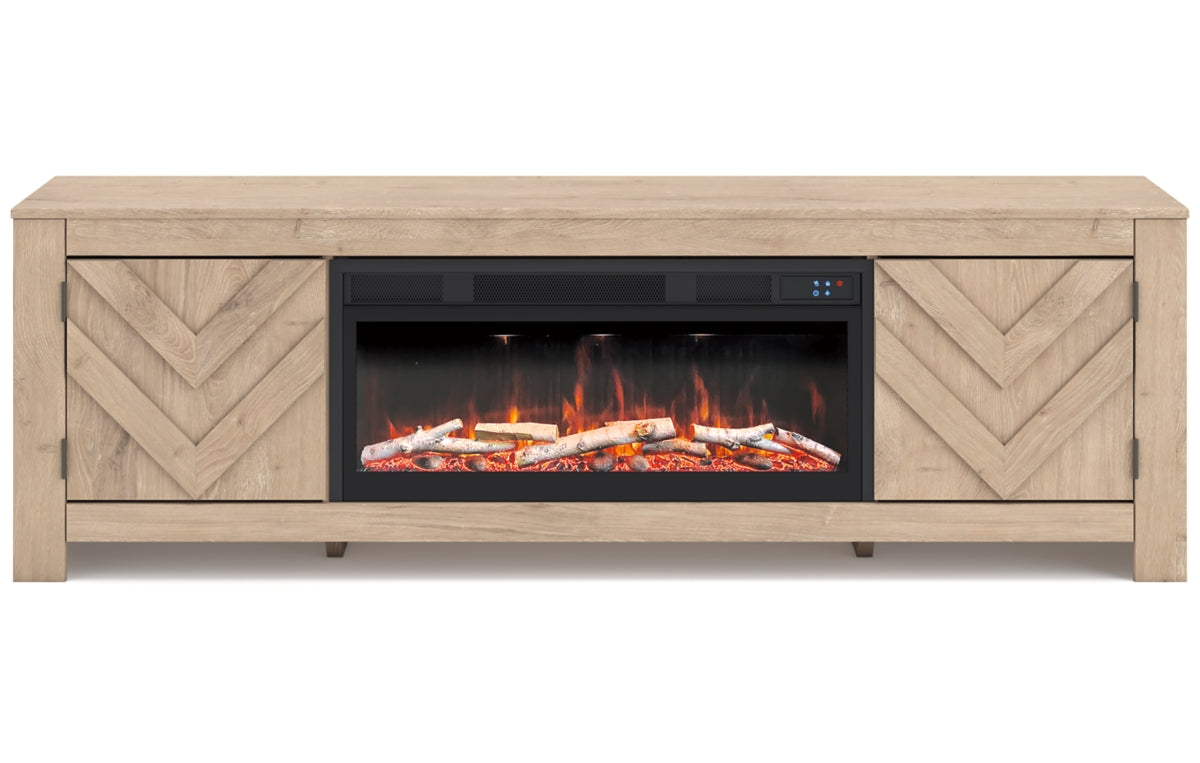 Cayboni 71" TV Stand with Electric Fireplace