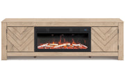 Cayboni 71" TV Stand with Electric Fireplace