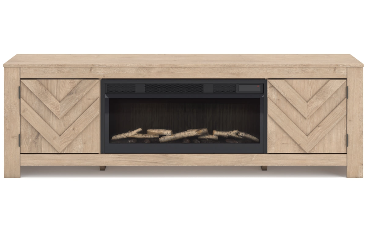 Cayboni 71" TV Stand with Electric Fireplace