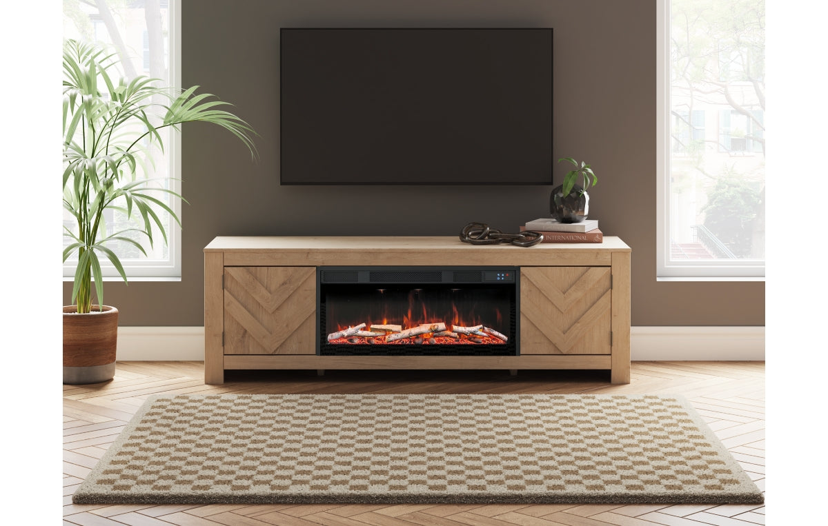 Cayboni 71" TV Stand with Electric Fireplace