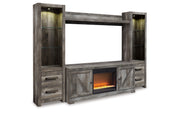 Wynnlow 4-Piece Entertainment Center with Electric Fireplace