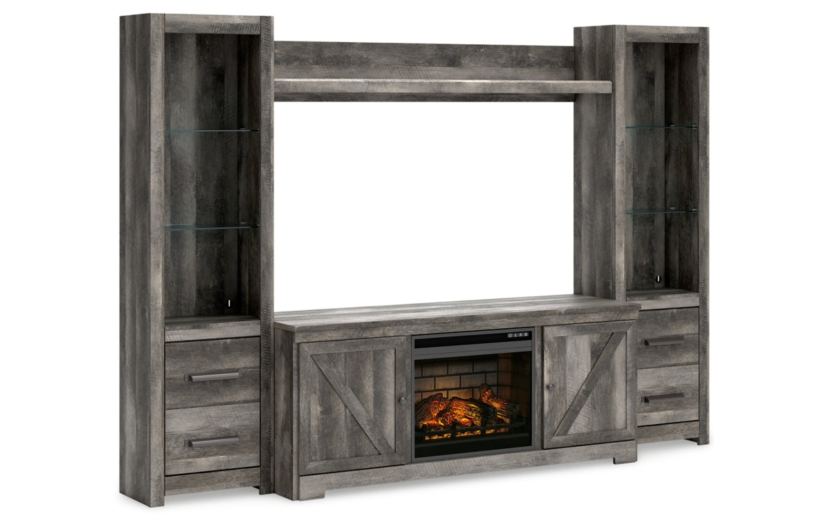 Wynnlow 4-Piece Entertainment Center with Electric Fireplace