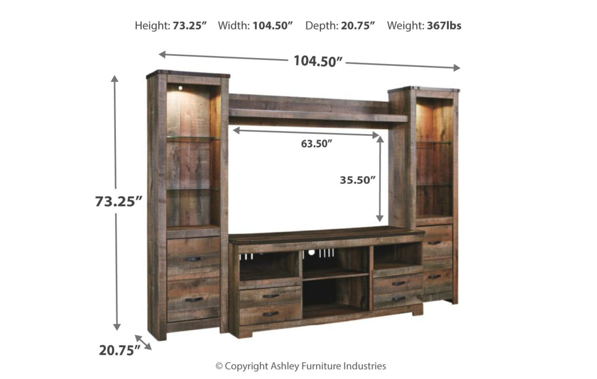 Trinell 4-Piece Entertainment Center