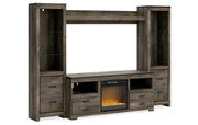Trinell 4-Piece Entertainment Center with Electric Fireplace