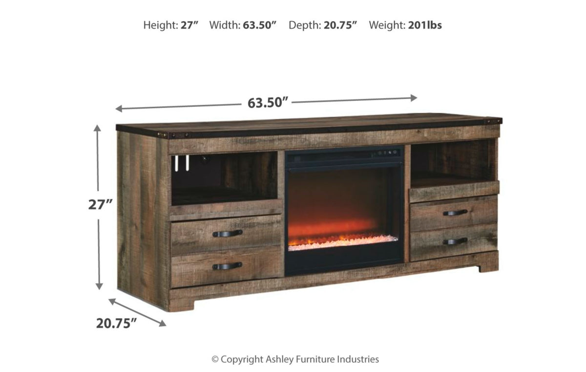 Trinell 63" TV Stand with Electric Fireplace