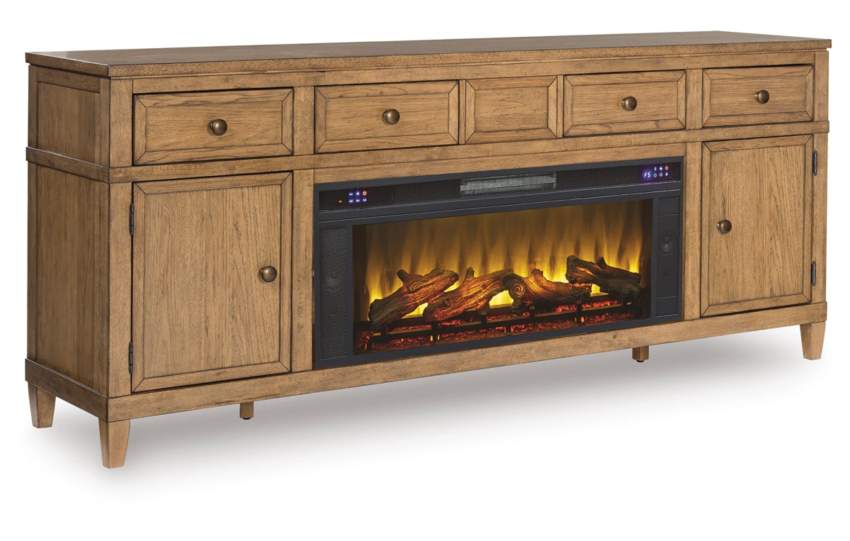 Sharlance 81" TV Stand with Electric Fireplace