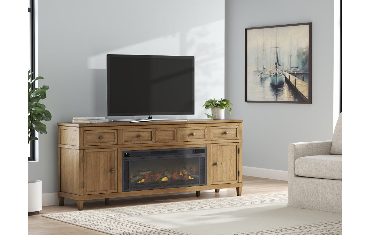 Sharlance 81" TV Stand with Electric Fireplace