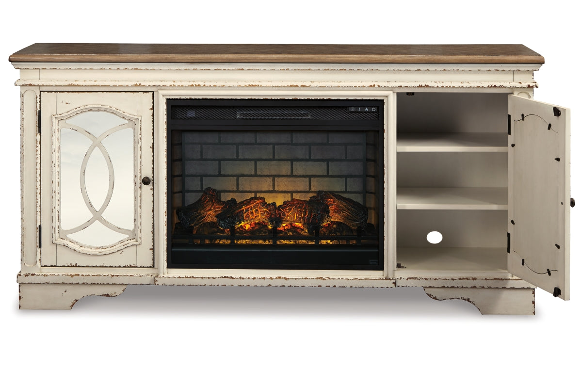 Realyn 74" TV Stand with Electric Fireplace
