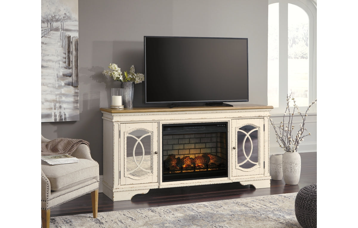 Realyn 74" TV Stand with Electric Fireplace