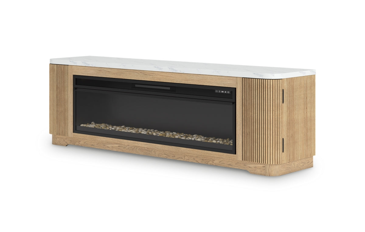 Camdill 80" TV Stand with Electric Fireplace