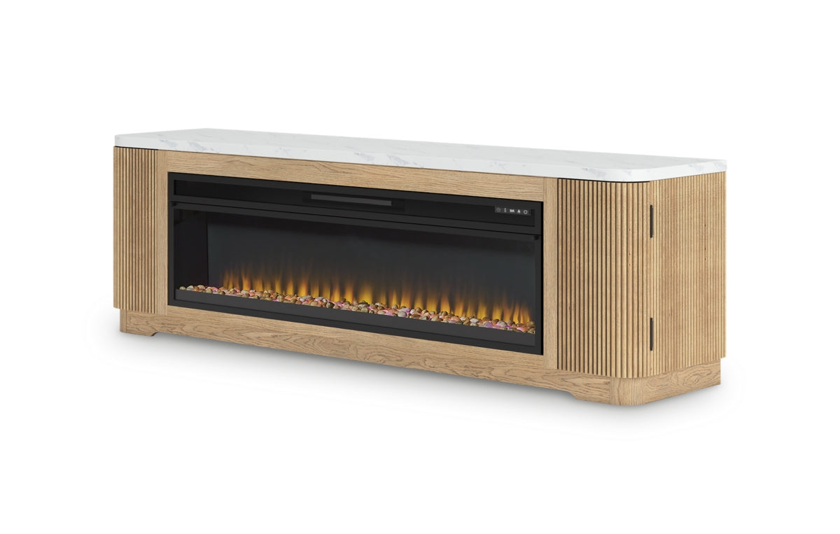 Camdill 80" TV Stand with Electric Fireplace