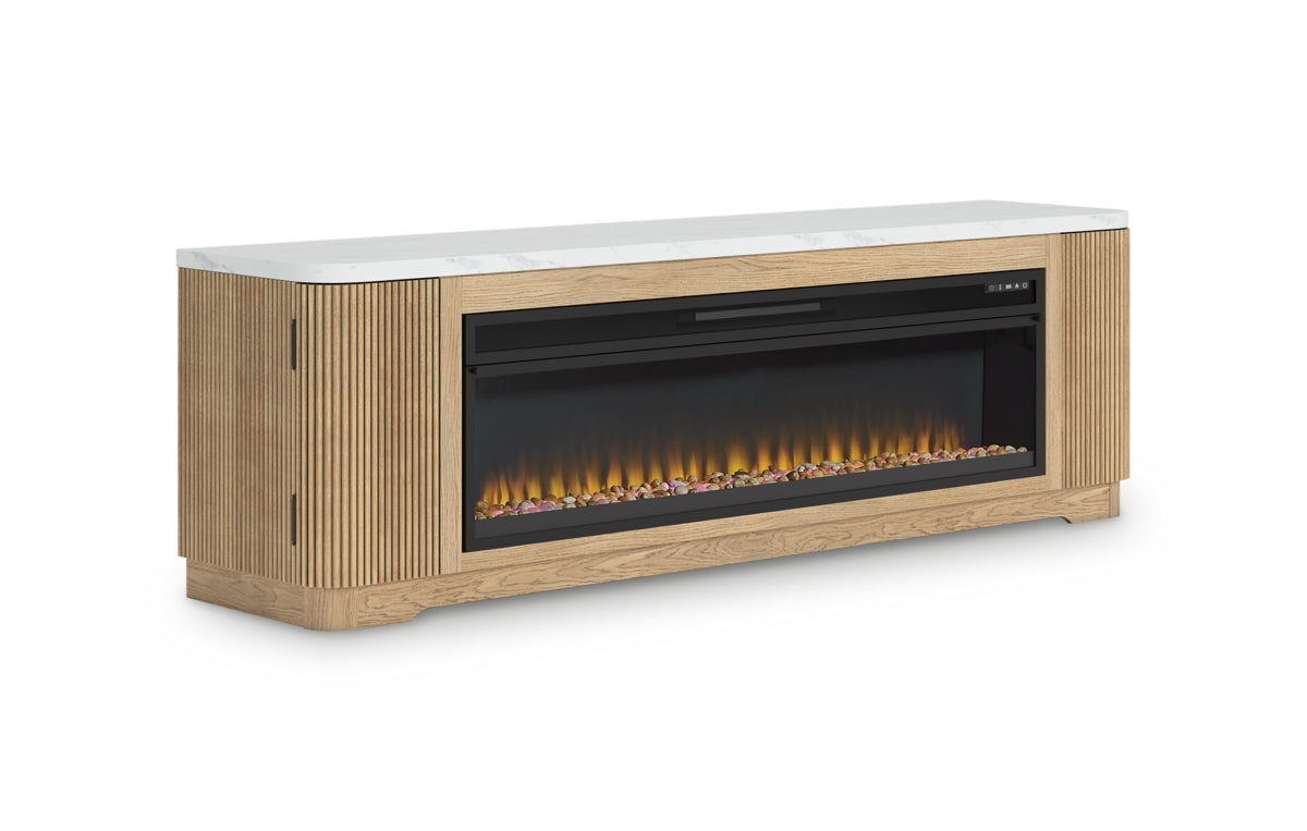Camdill 80" TV Stand with Electric Fireplace