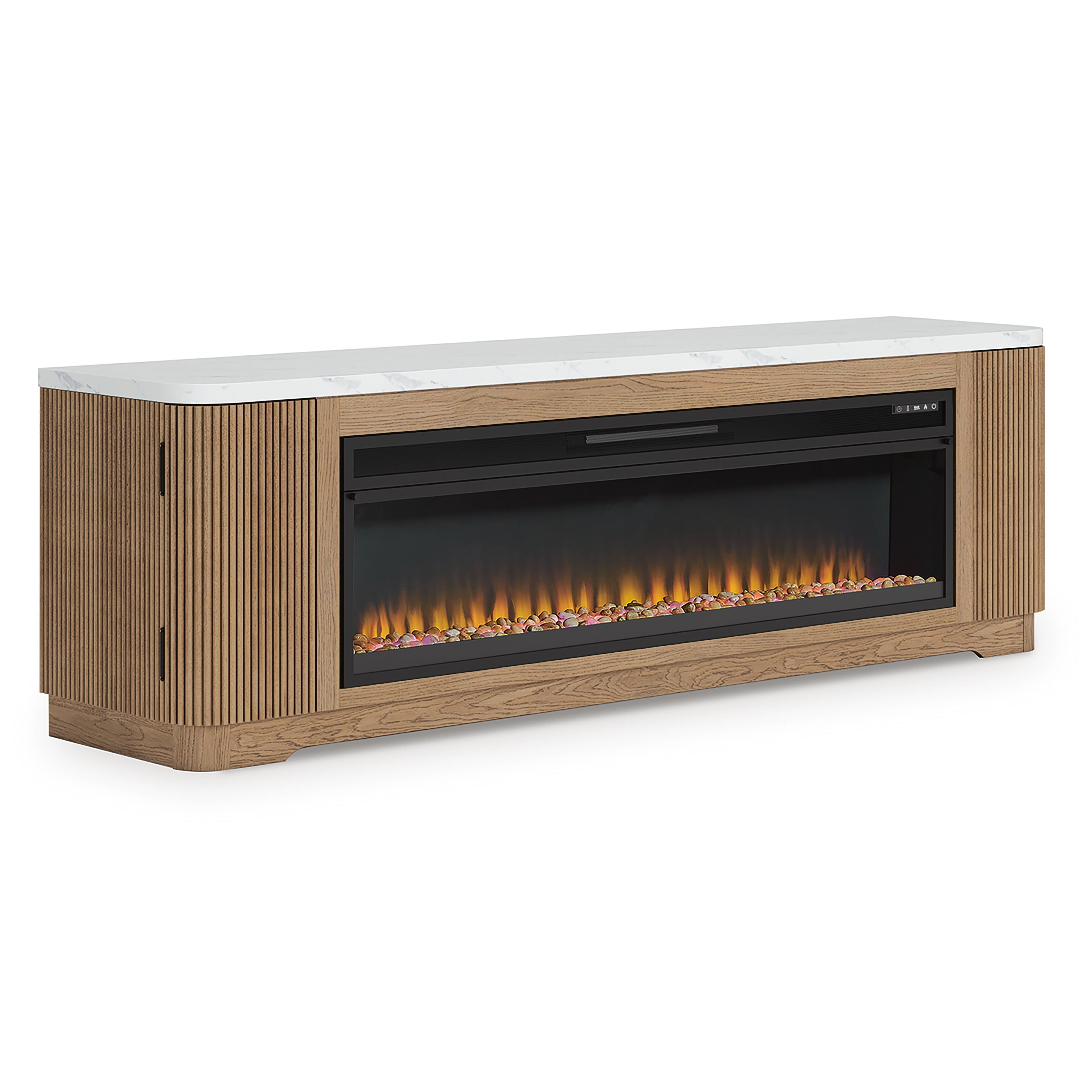 Camdill 80" TV Stand with Electric Fireplace