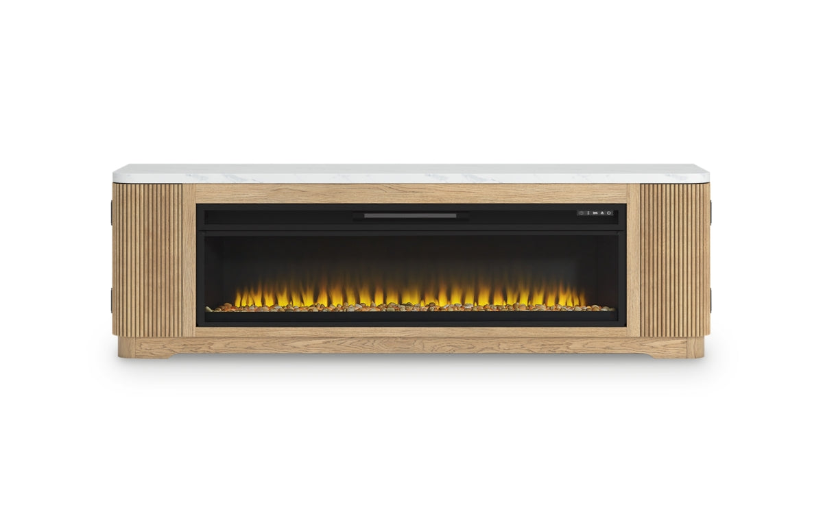 Camdill 80" TV Stand with Electric Fireplace