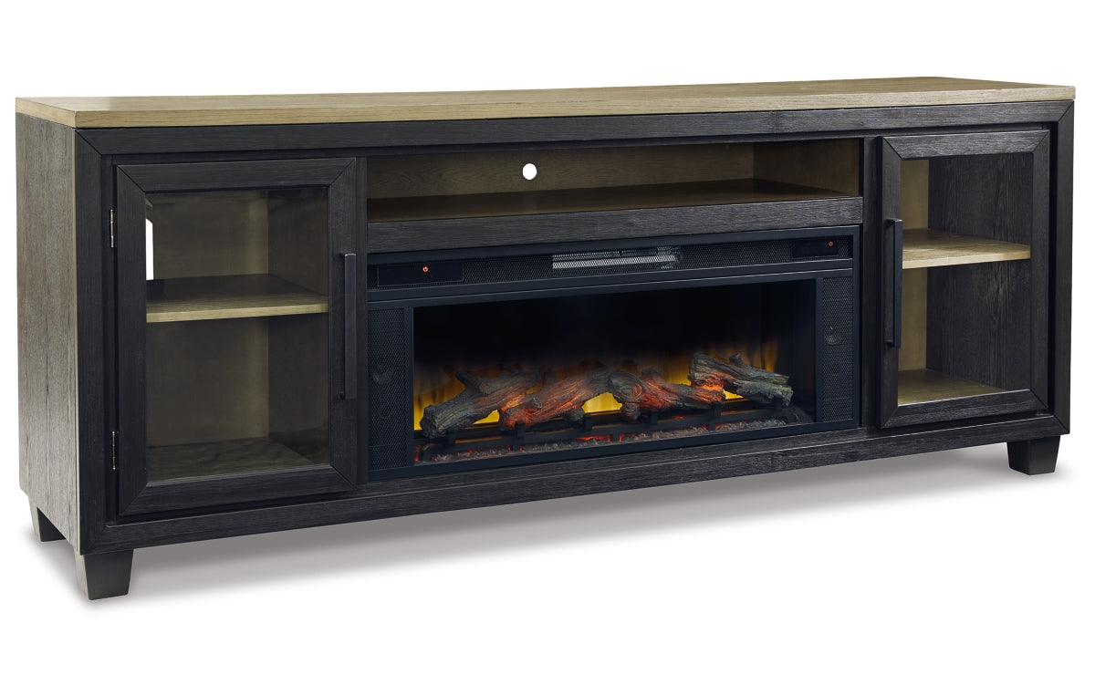 Foyland 83" TV Stand with Electric Fireplace