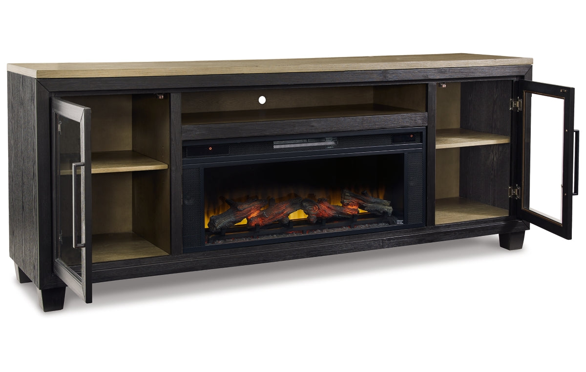 Foyland 83" TV Stand with Electric Fireplace